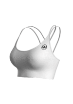 Criss Cross Bra Top - White - Image 2