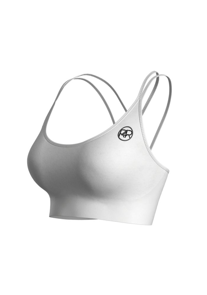 Criss Cross Bra Top - White - Image 2