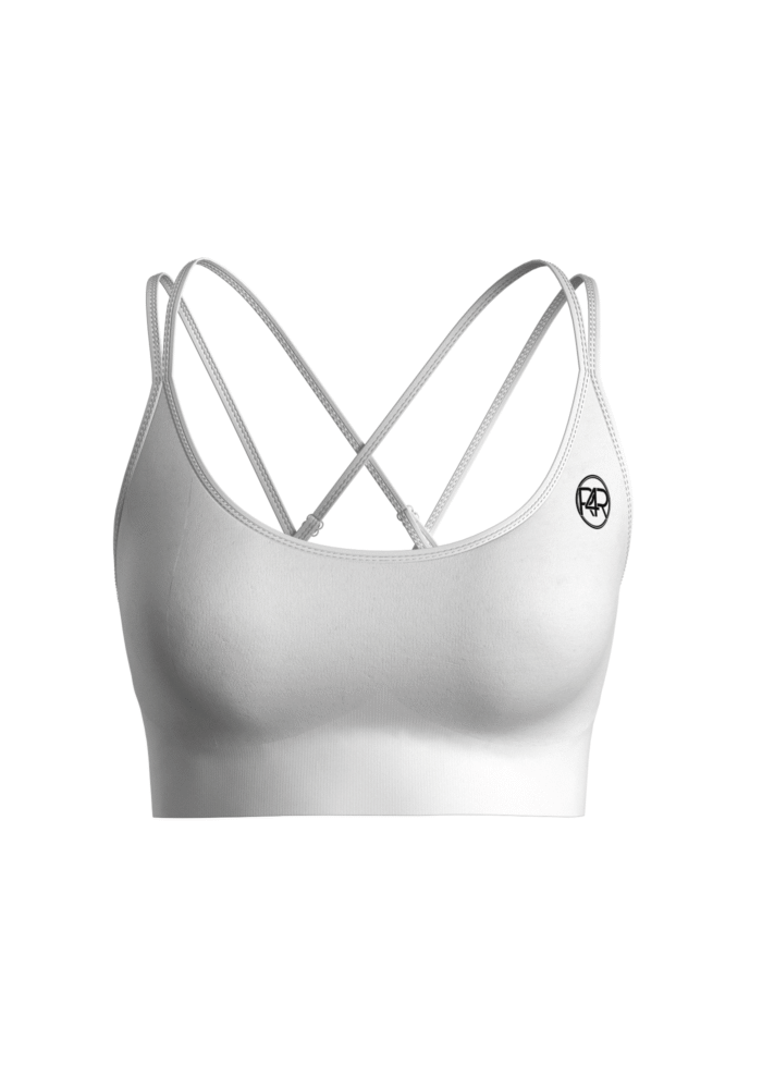 Criss Cross Bra Top - White - Image 1