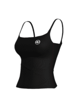 Women's Training Cami With Shelf - Black - Image 3
