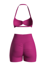 Women’s Essential Active Set - Berry Pink - Image 4